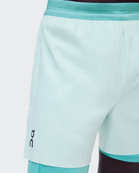 Men's 3" Performance 2/1 Shorts Flurry | Aquamarine - US 1479