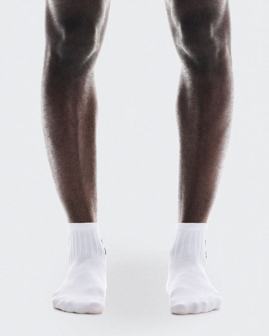 Logo Sock Mid 3P White - US 7461