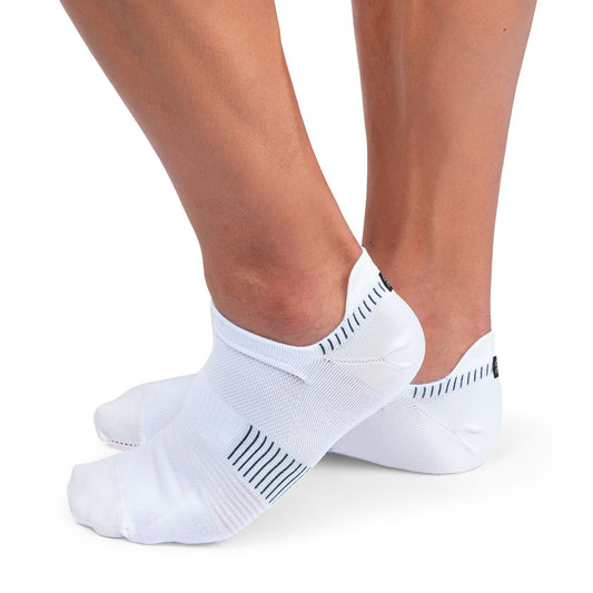 Men's Ultralight Low Sock White | Black - US 3718