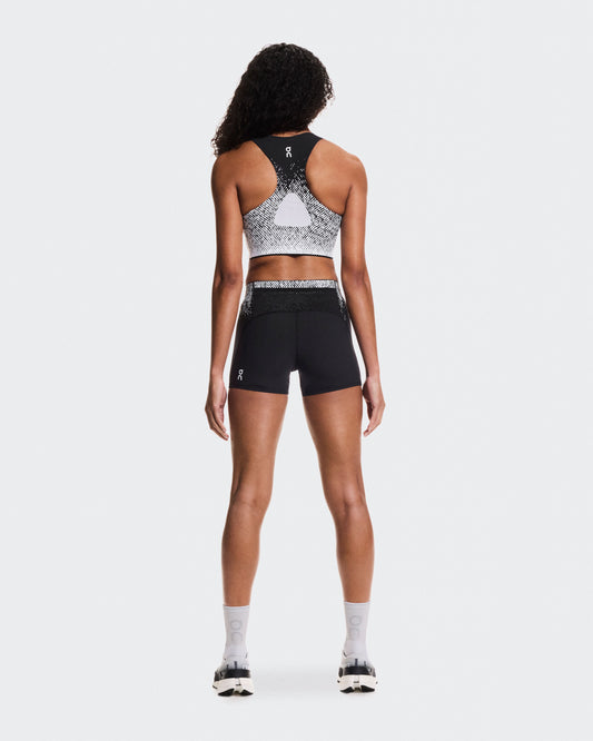 Women's Zero Crop White | Black - US 3489