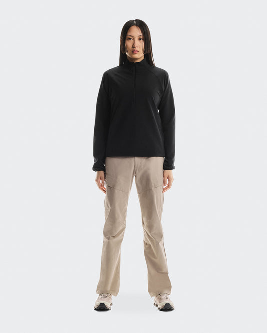 Women's Trek Quarterzip Black - US 2405